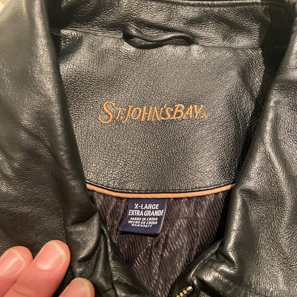 St. John’s Bay Leather Jacket - Black - Picture 2 of 4